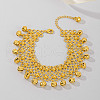 Bohemian Ethnic Style Brass Bell Charm Anklets with Tassels for Women AN9396-3