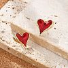 Brass Stud Earrings EJEW-D316-02G-3