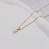 Alloy White Enamel Initial Pendant Necklaces WG51722-24-1