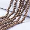 Electroplate Transparent Glass Beads Strands EGLA-A034-T1mm-U04-1