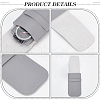  4Pcs 4 Colors PU Leather Jewelry Storage Clamshell Bags ABAG-NB0002-06-4