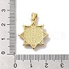 Rack Plating Brass Micro Pave Cubic Zirconia with Synthetic Opal Pendants KK-D088-10G-4