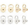 ARRICRAFT 8Pcs 2 Colors Brass Ear Nuts FIND-AR0005-16B-1