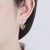 Brass Cubic Zirconia Clip-on Earrings WGDCDFF-07-1