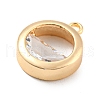 Brass Pave Clear Cubic Zirconia  Charms KK-Q801-02G-2