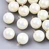 Acrylic Imitation Pearl Pendants X-OACR-N010-020A-01-1