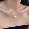 Rainbow 925 Sterling Silver Micro Pave Cubic Zirconia Pendant Necklaces for Women NJEW-F338-06G-1