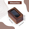 Wooden Couple Rings Box OBOX-WH0019-03A-2