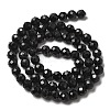 Natural Black Tourmaline Beads Strands G-G927-46-7