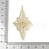 Brass Micro Pave Cubic Zirconia Pendants KK-M322-46G-3
