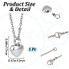 CREATCABIN Stainless Steel Urn Ashes Necklace NJEW-CN0001-03P-2