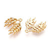 Brass Micro Pave Cubic Zirconia Pendants KK-N261-97G-2