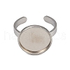 304 Stainless Steel Cuff Ring Components STAS-D372-07P-05-2