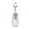 Copper Wire Wrapped Glass Wishing Bottle Pendant Decoration HJEW-JM03302-01-2