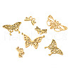 12Pcs 6 Styles 201 & 304 Stainless Steel & Stainless Steel Connector Charms STAS-TA0001-86-12
