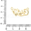 Brass Micro Pave Clear Cubic Zirconia Links KK-D357-03D-G-3