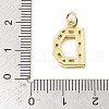 Brass Micro Pave Cubic Zirconia Pendants KK-V014-01G-04-3