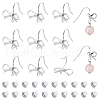 SUPERFINDINGS 24Pcs Bowknot Shape Brass Earring Hooks KK-FH0007-22-1