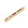 Brass Micro Pave Cubic Zirconia Pendants KK-G526-10G-2