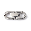 Non-Tarnish 304 Stainless Steel Fold Over Clasps STAS-G307-11C-P-1