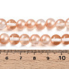 Baking Painted Transparent Glass Beads Strands DGLA-N011-8mm-04-4