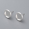 304 Stainless Steel Stud Earring Settings STAS-K131-A-01S-1