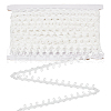 25 Yardss Polyester Elastic Button Looping Ribbons SRIB-WH0011-211A-1