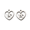 Valentine's Day 316 Surgical Stainless Steel Charms STAS-H190-15P-01-1