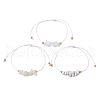 3Pcs 3 Styles Gemstone Braided Bead Bracelets BJEW-JB11146-07-4
