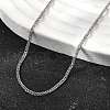1.5MM 304 Stainless Steel Wheat Chain Necklaces for Men STAS-V011-03B-P-2