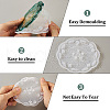 Boutigem 4Pcs 4 Style DIY Flower Pattern Cup Mat Silicone Molds DIY-BG0001-63-3
