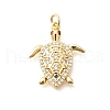 Brass Micro Pave Cubic Zirconia Pendants KK-Q040-02I-G-1