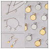 SUPERFINDINGS 48Pcs 2 Colors 304 Stainless Steel Charms STAS-FH0002-29B-5