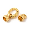 Rack Plating Brass Fold Over Clasps X-KK-Q781-10G-2