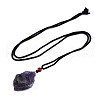 Natural Gemstone Pendant Necklaces NJEW-S421-036-3