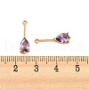 Brass with Cubic Zirconia Pendants KK-Z035-01A-3