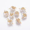 Natural Pearl Links connectors PEAR-F014-02G-C-1