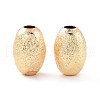 Eco-Friendly Brass Textured Beads KK-C226-01G-RS-1