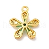 Rack Plating Brass Micro Pave Cubic Zirconia Pendants KK-G408-06G-3