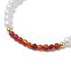 4Pcs Natural Agate Adjustable Braided Beaded Bracelets BJEW-JB11669-3