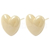 Hypoallergenic Bioceramics Zirconia Ceramic Heart Stud Earrings EJEW-C065-02A-3