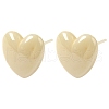 Hypoallergenic Bioceramics Zirconia Ceramic Heart Stud Earrings EJEW-C065-02A-3