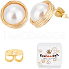 Beebeecraft 10Pcs Brass Stud Earring Findings KK-BBC0011-38-1