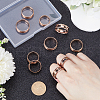SUNNYCLUE 12Pcs 6 Size 304 Stainless Steel Grooved Finger Ring Settings RJEW-SC0001-04-4