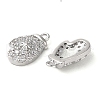 Brass Micro Pave Cubic Zirconia Charms KK-F862-06P-2