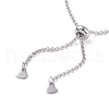 304 Stainless Steel Rolo Chain Slider Bracelet Making AJEW-JB01117-02-4