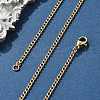 Unisex Casual Style 304 Stainless Steel Curb Chain Necklaces STAS-O037-54G-1