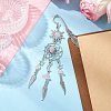 Alloy Sun & Woven Net/Web with Feather Charms Bookmarks AJEW-JK00368-03-2