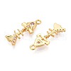 Brass Micro Pave Cubic Zirconia Pendants KK-N263-80G-2