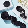 GOMAKERER 6M 3 Styles Double Sided Star Gold Stamping Flannelette Ribbons for Sewing Craft OCOR-GO0001-13C-4
